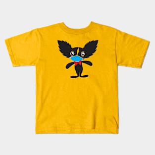 Hola Rico Face Mask With Bowtie Kids T-Shirt